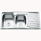 OEM Double Bowl 18 Gauge Undermount Sink With Optional Overflow หม้อสอง 18 หม้อสอง 18 หม้อ