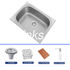 โลหะไร้สแตนเลส Single Sink Square Bowl Design เครื่องตัก / กระเป๋า / มีด / กระดาน / สแตนเลส