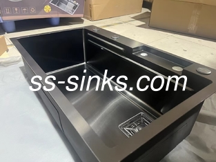 สี่เหลี่ยม Brushed Single Bowl Undermount Sink กับพื้นผิวเรียบและสะอาดง่าย
