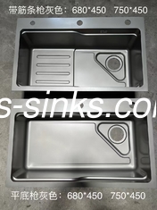 1 Bowl Topmount สระจานครัวที่มี 18/10 โครเมียม / นิเคิล สแตนเลส สแตนเลส