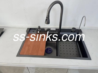 1 Bowl Top Mount Sink ขนาด 33*22 นิ้ว สําหรับการจัดทําครัว