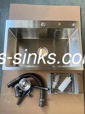 2 ถ้วย เหล็กไร้ขัด Double Bowl Sink Overflow รวมไว้เพื่อการบํารุงรักษาง่าย