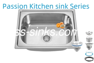 ความลึกของถ้วย 21 ซม. กางเกงสแตนเลส ถังครัว 3.5 นิ้ว