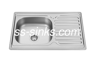 PSON เหนือเคาน์เตอร์อ่างล้างจานสแตนเลสอ่างล้างจานพร้อม Drainboard Anti Corrosion