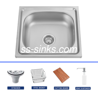 304 สแตนเลส ริมซองครัว โปแลนด์ ปลาย Undermount หรือ Topmount Single Bowl Sink
