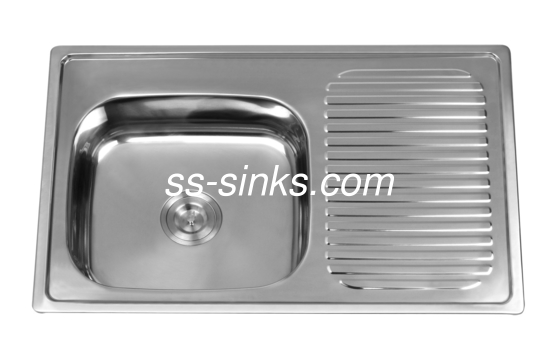 OEM ขนาด Topmount ห้องครัว Sink Singl Bowl กับ Drainboard ขนาดตู้ขั้นต่ํา 33 นิ้ว