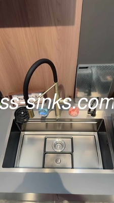 สแตนเลส 304 บาร์ ชามเดียว Modern Top Mount Kitchen Sink