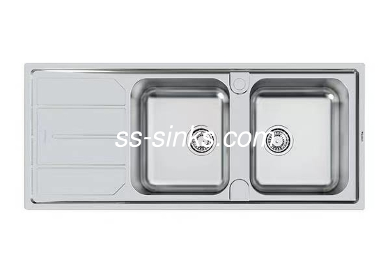 หลังระบายน้ําสแตนเลสสระว่ายน้ําครัวกับกระดานระบายน้ําในขนาด 1200 X 500 มม