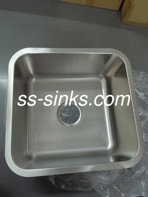 0.7mm อ่างล้างจานสแตนเลสขัดเงา Undermount 60 * 43cm