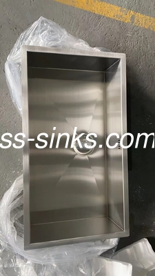 DIY customized สแตนเลส Single Bowl ถังทําด้วยมือพร้อมอุปกรณ์เสริม