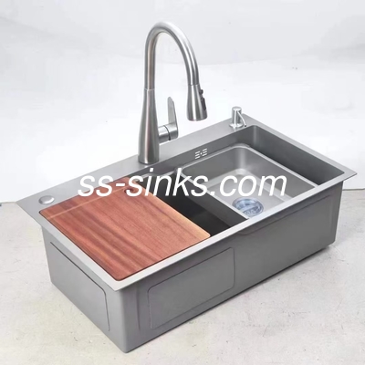 เครื่องระบายน้ําและถังส้วมเดียว รวมเปลือกถังสแตนเลส สําหรับครัวที่ทันสมัย