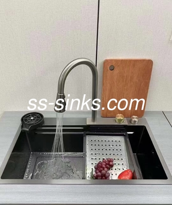 เครื่องระบายน้ําและถังส้วมเดียว รวมเปลือกถังสแตนเลส สําหรับครัวที่ทันสมัย