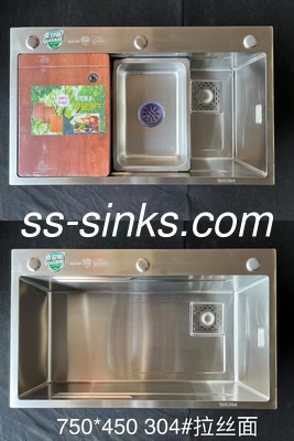 1 Bowl Topmount สระจานครัวที่มี 18/10 โครเมียม / นิเคิล สแตนเลส สแตนเลส