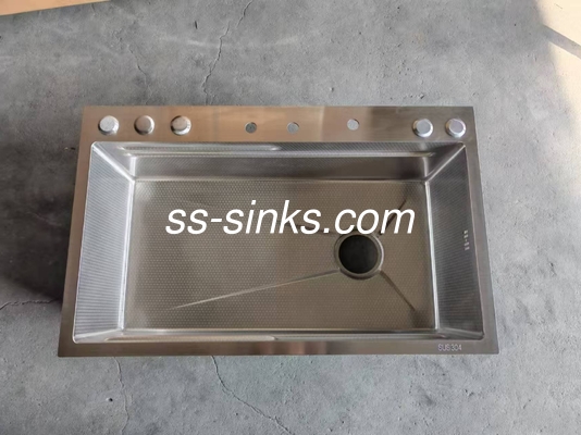 2 ถ้วย เหล็กไร้ขัด Double Bowl Sink Overflow รวมไว้เพื่อการบํารุงรักษาง่าย