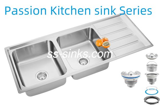 1200 X 500 มม มุมสแตนเลสสแตนเลสห้องครัว อ่างล้างส้วมด้านหลัง