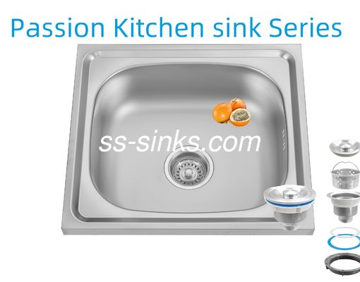 สไตล์การออกแบบที่ทันสมัย Topmount Sink ห้องครัวที่มีช่องเปิดระบายน้ํา 3.5 นิ้วและรูปร่างถ้วยสี่เหลี่ยม