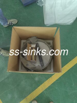 อ่างล้างหน้าสแตนเลส 304 กลม 3 มม. สำหรับห้องน้ำ พร้อมก๊อกน้ำ (สี OEM)