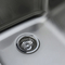 2 Faucet Double Bowl อ่างล้างจานกระจกโปแลนด์เหนือเคาน์เตอร์ประเภทการติดตั้ง