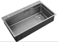 สแตนเลสสีเงิน Matt Black Undermount Sink พร้อม Drainboard 1.2mm