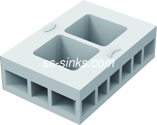 เหล็กหล่อ Undermount ครัวอ่างล้างจานแม่พิมพ์ OEM ISO9001