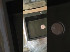 สีดําสแตนเลส อุปกรณ์ระบายน้ําทําด้วยมือ